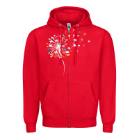 Womens Funny Dandelion Books Gift For Reading Lover Women Girls V-neck Zipper Hoodie | Teevron