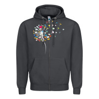 Smoke Womens Funny Dandelion Books Gift For Reading Lover Women Girls V-Neck Zipper Hoodie - trangStudio