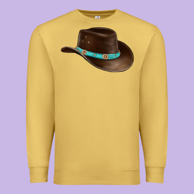 Cowboy Cap Premium Sweatshirt Designed By Barkaloodesign