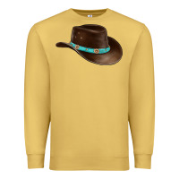 Antique Gold cowboy cap Premium Sweatshirt - BarkalooDesign
