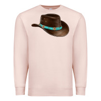 Pale Pink cowboy cap Premium Sweatshirt - BarkalooDesign
