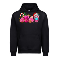 Black pink christmas coffee cups Urban Hoodie - AdoDesignShop