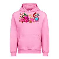 Fuchsia Pink pink christmas coffee cups Urban Hoodie - AdoDesignShop
