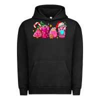 Pigment Black pink christmas coffee cups Urban Hoodie - AdoDesignShop