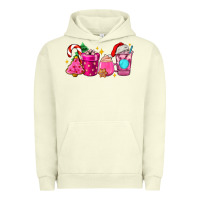 Pigment Pistachio pink christmas coffee cups Urban Hoodie - AdoDesignShop