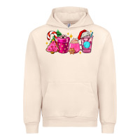 Sandshell pink christmas coffee cups Urban Hoodie - AdoDesignShop