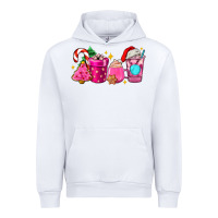 White pink christmas coffee cups Urban Hoodie - AdoDesignShop