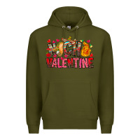 Army Green Nacho Valentine Premium Hoodie - CowhideDigitalArt