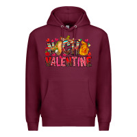 Burgundy Nacho Valentine Premium Hoodie - CowhideDigitalArt