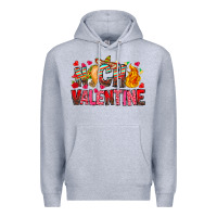 Heather Grey Nacho Valentine Premium Hoodie - CowhideDigitalArt