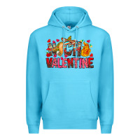Ocean Blue Nacho Valentine Premium Hoodie - CowhideDigitalArt