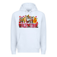 White Nacho Valentine Premium Hoodie - CowhideDigitalArt