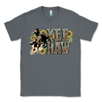 Charcoal Heather Yee haw Cowboy western Classic Tee - HowdyJamesFarm