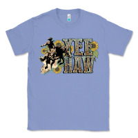 Colony Blue Yee haw Cowboy western Classic Tee - HowdyJamesFarm