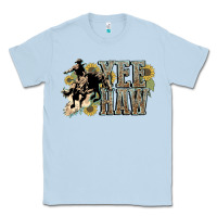 Dusty Blue Yee haw Cowboy western Classic Tee - HowdyJamesFarm