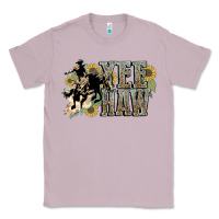 Lilac Yee haw Cowboy western Classic Tee - HowdyJamesFarm