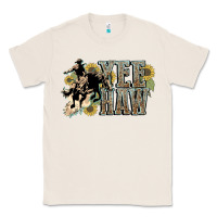 Natural Yee haw Cowboy western Classic Tee - HowdyJamesFarm