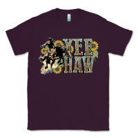 Plum Yee haw Cowboy western Classic Tee - HowdyJamesFarm