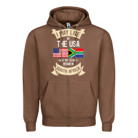 Chestnut South Africa American Flag USA South African Roots Gifts Zipper Hoodie - trangStudio