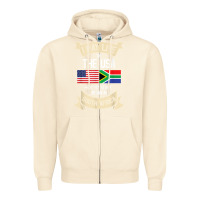 Sandshell South Africa American Flag USA South African Roots Gifts Zipper Hoodie - trangStudio