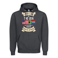 Smoke South Africa American Flag USA South African Roots Gifts Zipper Hoodie - trangStudio