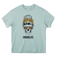 Arona Glitter Patterned Leopard Mom Skull Heavy Core Tee - Bettercallsaul