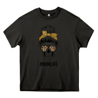 Asphalt Glitter Patterned Leopard Mom Skull Heavy Core Tee - Bettercallsaul