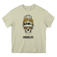 Mossy Glitter Patterned Leopard Mom Skull Heavy Core Tee - Bettercallsaul