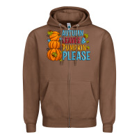 Chestnut Autumn leaves and pumpkin please Zipper Hoodie - Artiststas