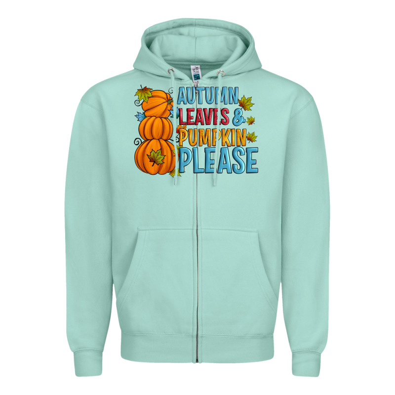 Autumn Leaves And Pumpkin Please Zipper Hoodie by Artiststas | Teevron