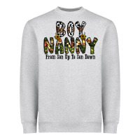 Heather Grey boy nanny from son up to son down Heavyweight Sweatshirt - CowhideDigitalArt