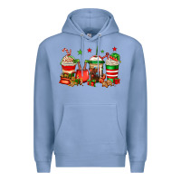 Colony Blue Christmas elfs coffee Premium Hoodie - Jasminsmagicworld