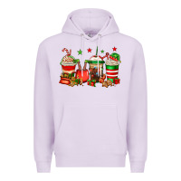 Lilac Christmas elfs coffee Premium Hoodie - Jasminsmagicworld