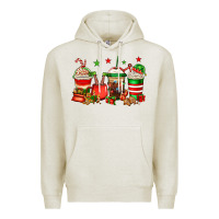 Oatmeal Heather Christmas elfs coffee Premium Hoodie - Jasminsmagicworld
