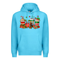 Ocean Blue Christmas elfs coffee Premium Hoodie - Jasminsmagicworld
