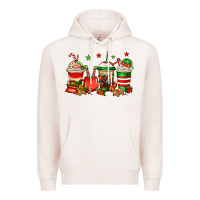 Pale Pink Christmas elfs coffee Premium Hoodie - Jasminsmagicworld