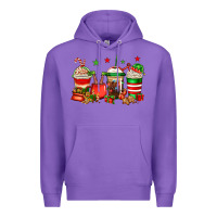 Purple Christmas elfs coffee Premium Hoodie - Jasminsmagicworld
