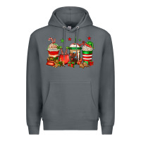 Rock Christmas elfs coffee Premium Hoodie - Jasminsmagicworld