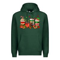 Sports Green Christmas elfs coffee Premium Hoodie - Jasminsmagicworld