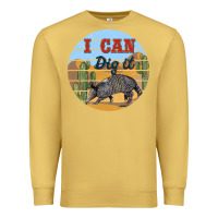 Antique Gold i can dig it armadillo Premium Sweatshirt - BarkalooDesign
