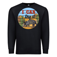 Black i can dig it armadillo Premium Sweatshirt - BarkalooDesign