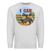 Dove Grey i can dig it armadillo Premium Sweatshirt - BarkalooDesign