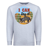 Heather Grey i can dig it armadillo Premium Sweatshirt - BarkalooDesign