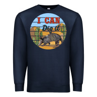 Navy i can dig it armadillo Premium Sweatshirt - BarkalooDesign