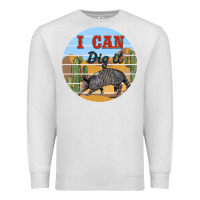 Oatmeal Heather i can dig it armadillo Premium Sweatshirt - BarkalooDesign