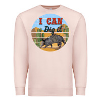 Pale Pink i can dig it armadillo Premium Sweatshirt - BarkalooDesign