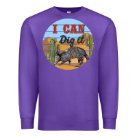 Purple i can dig it armadillo Premium Sweatshirt - BarkalooDesign