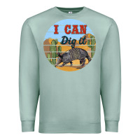 Seafoam i can dig it armadillo Premium Sweatshirt - BarkalooDesign