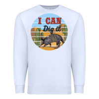 White i can dig it armadillo Premium Sweatshirt - BarkalooDesign