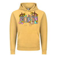 Vintage Mustard He is risen Easter  Easter Day Vintage Hoodie - CowGirlArtShop
